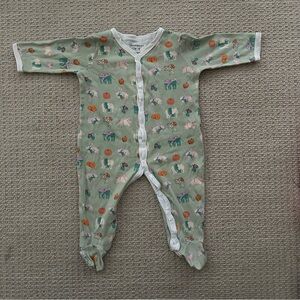 Roller Rabbit Pumpkin Spice Baby Footie Pajamas 6-9 Months Sleeper